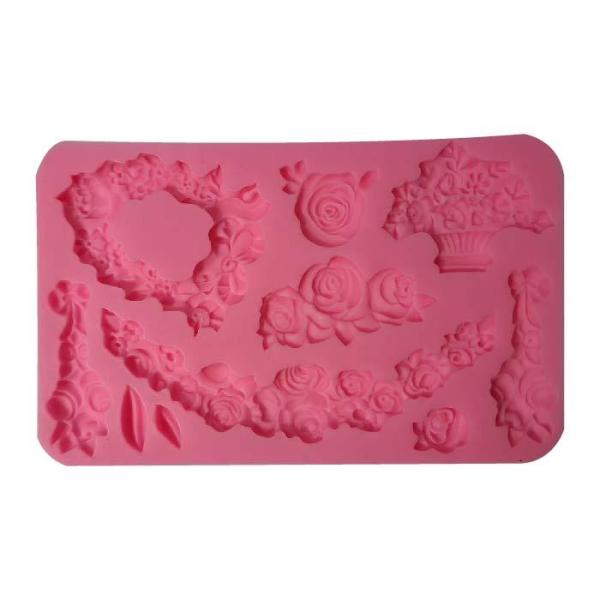 Molde De Silicona Adorno De Flores G36-003V4-02