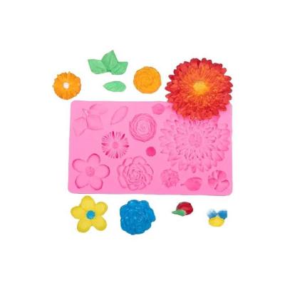 Molde De Silicona Flores Y Hojas | Bartola Artística