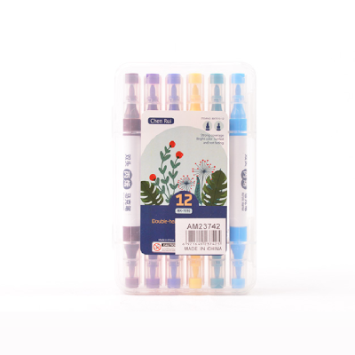 Marcador Acrilico Doble Punta X 12 Colores Chen Rui | Bartola Artística