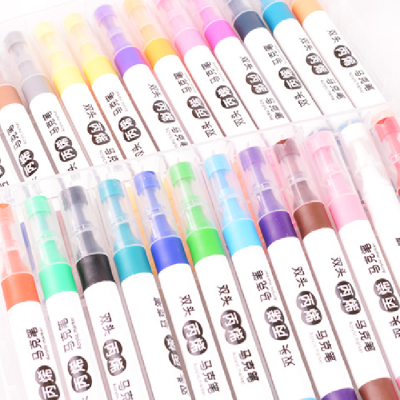 Marcador Acrilico Doble Punta X 24 Colores Chen Rui | Bartola Artística