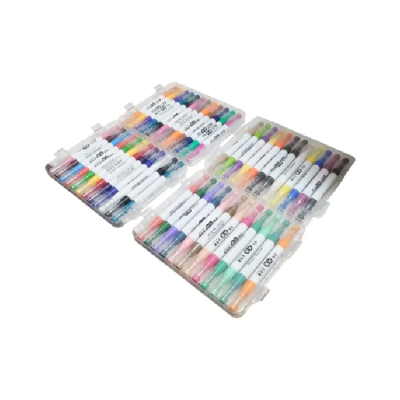 Marcador Acrilico Doble Punta X 48 Colores