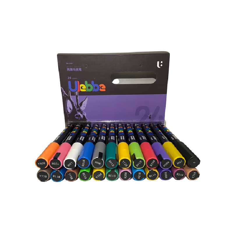 Marcadores Acrilicos Ulebbe X 24 Colores | Bartola Artística