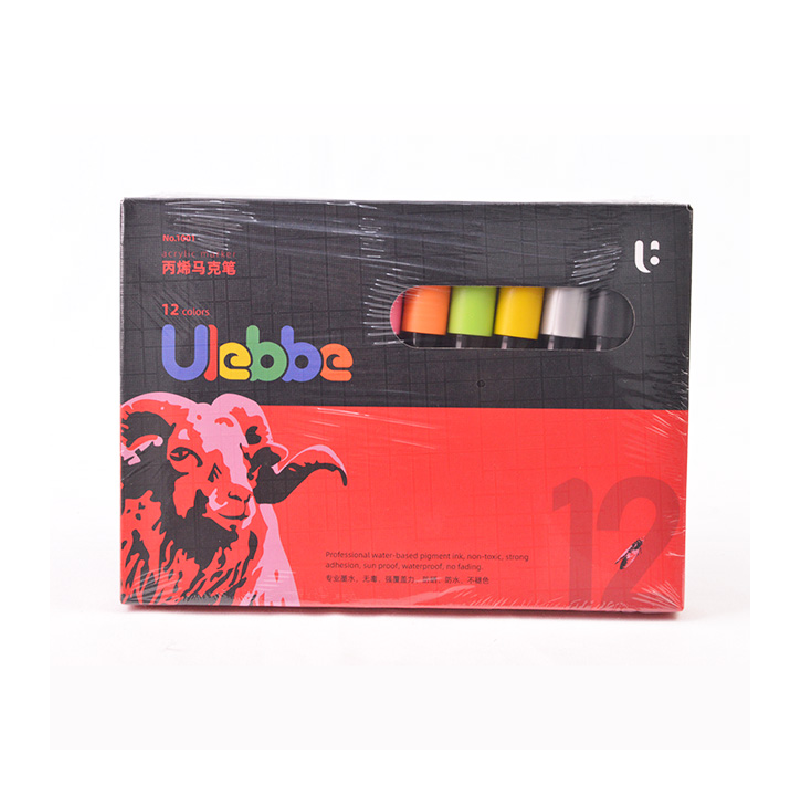 Marcadores Acrilicos Ulebbe X 12 Colores | Bartola Artística