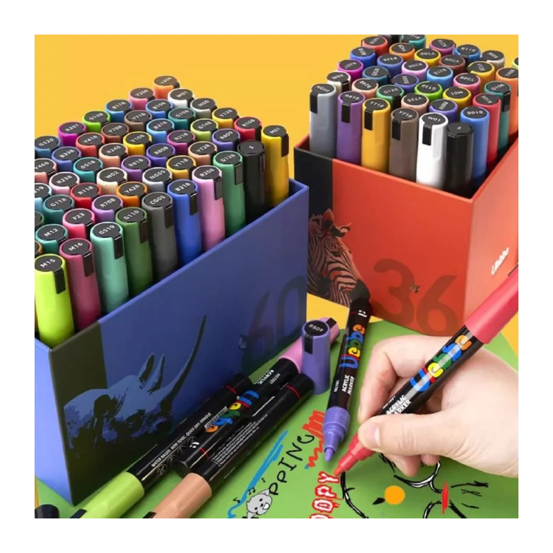 Marcadores Acrilicos Ulebbe X 12 Colores | Bartola Artística
