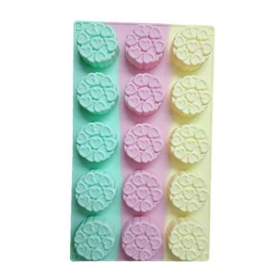 Molde De Reposteria Tricolor Multi Corazones X 15 Cavidades