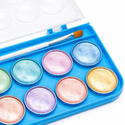Acuarelas Keyroad Colores Metalizados X 12 + Pincel |Bartola Artística