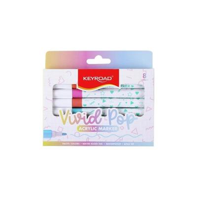 Marcador Acrílico Keyroad Colores Pastel x 8 | Bartola Artística