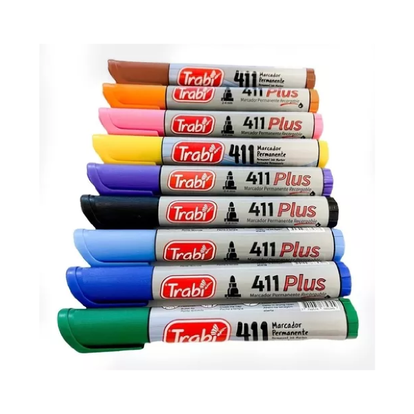 Marcador Permanente Trabi 411 Plus 2-4 Mm