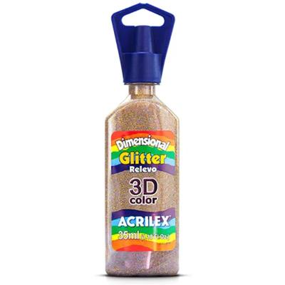 Pintura Dimensional Glitter 35 ml Acrilex | Relieve 3D con Brillo | Bartola Artística