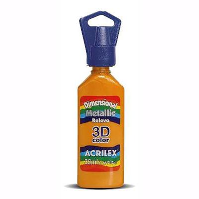 Pintura Dimensional Acrilex Metallic 35 ml | Efecto Relieve Metalizado | Bartola Artística