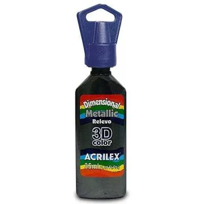 Pintura Dimensional Acrilex Metallic 35 ml | Efecto Relieve Metalizado | Bartola Artística