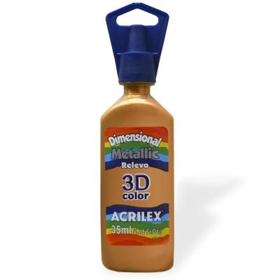 Pintura Dimensional Acrilex Metallic 35 ml | Efecto Relieve Metalizado | Bartola Artística