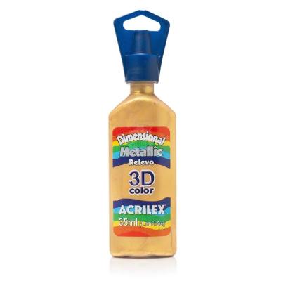 Pintura Dimensional Acrilex Metallic 35 ml | Efecto Relieve Metalizado | Bartola Artística