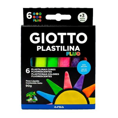 Plastilina Giotto Neón X6 Colores Intensos Escolar | Bartola Artística