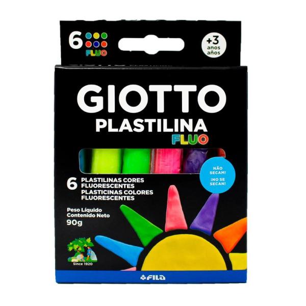 PLASTILINA GIOTTO NEON X6 COLORES