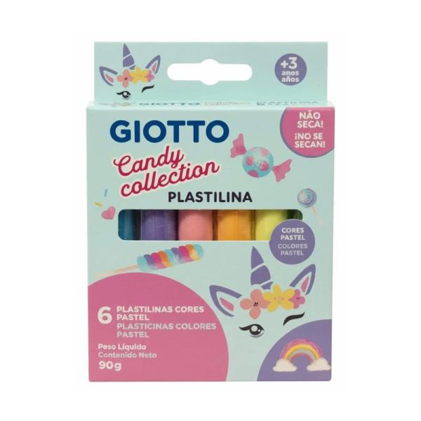PLASTILINA GIOTTO X6 COLORES PASTEL CANDY