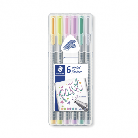 Microfibra Staedtler Fineliner Triplus 334 ( 0,3 mm ) X 6 Colores Pastel