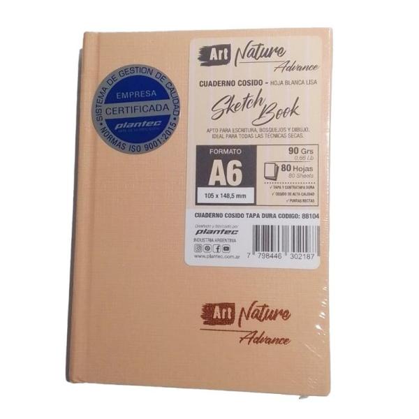 CUADERNO ART NATURE 90 G ADVANCE LISO A6 X 80 H