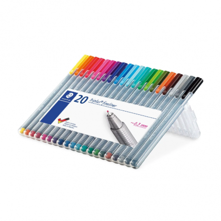 Microfibra Fineliner Triplus 334 ( 0,3 mm ) X 20 Colores