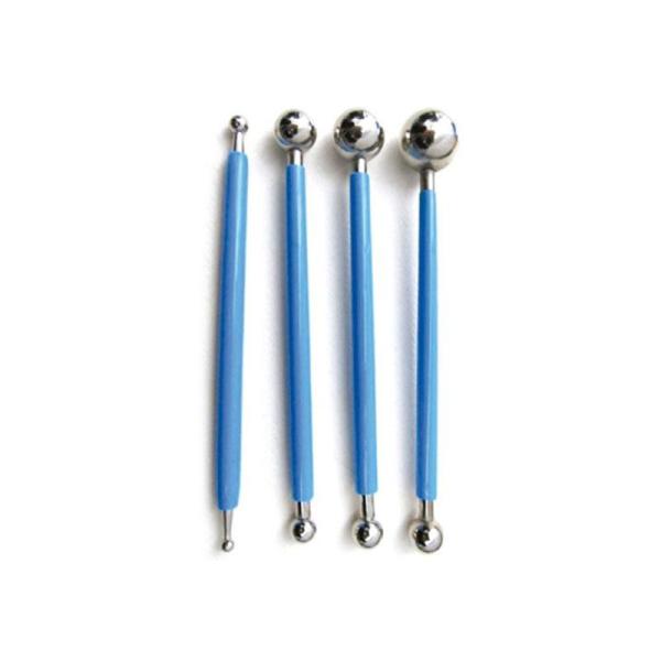 BOLILLOS PARA FLORES X 4 DOBLE PUNTA