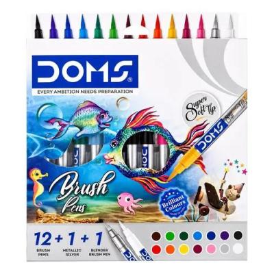 Marcador Doms Brush Pens 12 + 1 Difuminador Doms | Bartola Artística