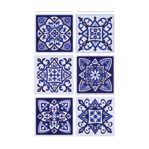 VINILO AZULEJOS AUTOADHESIVOS CELESTE 15 X 15