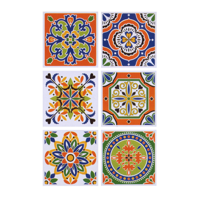 Vinilo Azulejos Autoadhesivos Naranja 15x15 Cm | Bartola Artística