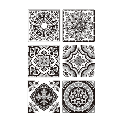 Vinilo Azulejos Autoadhesivos Negro 15x15 Cm | Bartola Artística
