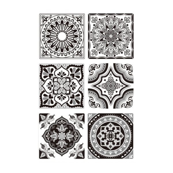 VINILO AZULEJOS AUTOADHESIVOS NEGRO 15 X 15
