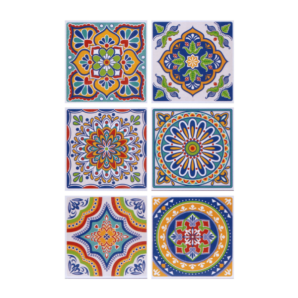 VINILO AZULEJOS AUTOADHESIVOS VERDE 15 X 15