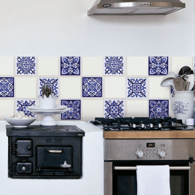 Vinilo Azulejos Autoadhesivos Celeste 15x15 Cm | Bartola Artística