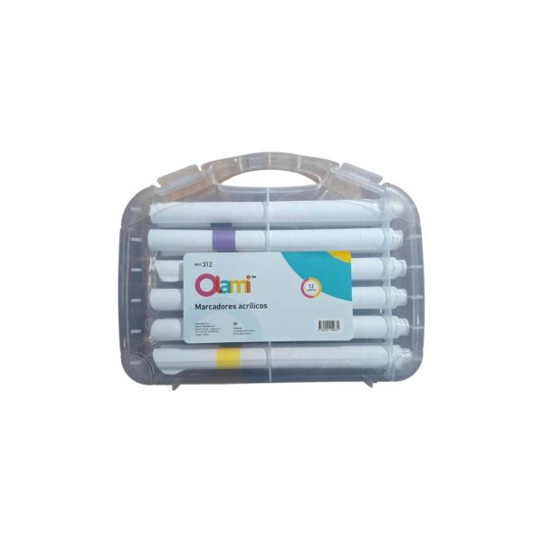 MARCADOR ACRILICO OLAMI ESTUCHE X 12