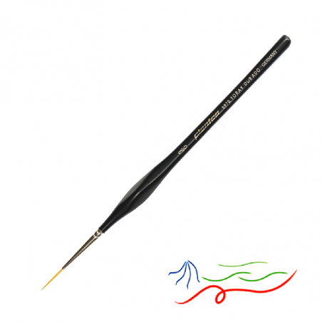 Pincel Liner De Fibra Sintética Dorada Toray Mango Ergonométrico Triangular Plantec Serie 8970