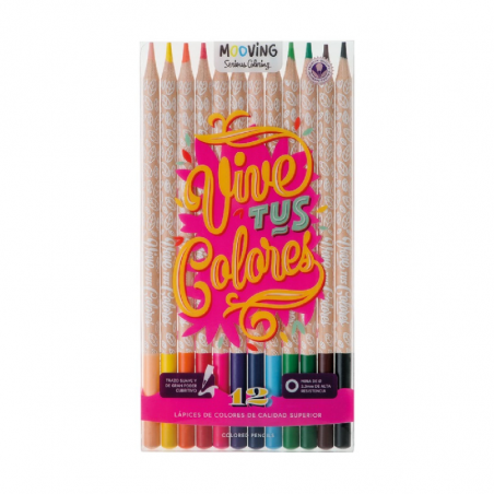 Lápices Vive Tus Colores Mooving X 12 Colores