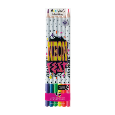 Lápices Neón Fest X 6 Colores