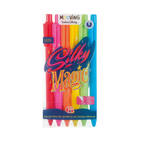 Roller Silky Magic Tinta Gel Retráctil Mooving X 6 Colores