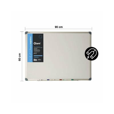 Pizarra Blanca Metálica De Aluminio 60 X 90 Cm - Imagen 2