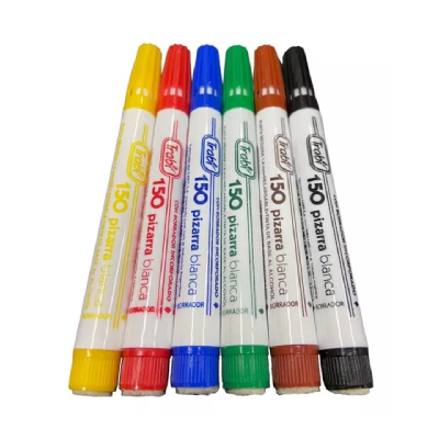 Marcador Para Pizarra 150 Con Borrador  X 6 Colores