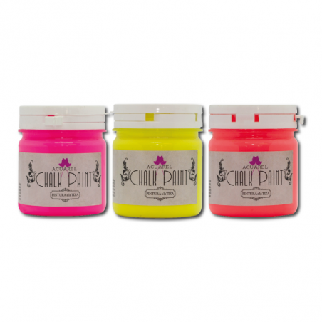 Pintura A La Tiza Acuarel Colores Fluo X 200  cc