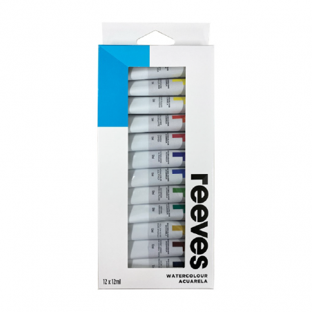 Set Acuarela Reeves 12 Colores Surtidos X 12 ml