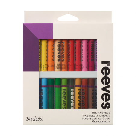 Set Pasteles Al Oleo Reeves X 24 Unidades