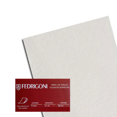 Papel Para Acuarela 300 Grs 35 X 50 Cm Por Unidad - Imagen 2