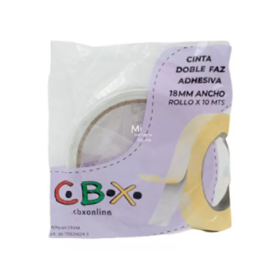 Cinta Adhesiva Doble Faz 18 Mm X 10 Mts