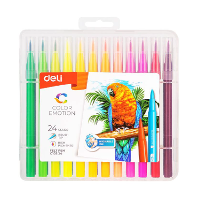 Marcador Punta Pincel X 24 Colores