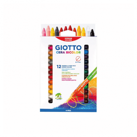 Cera Bicolor Giotto X 12 (24 Colores)
