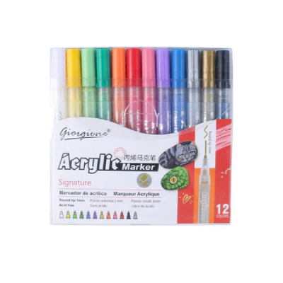Marcador Acrílico X 12 Colores